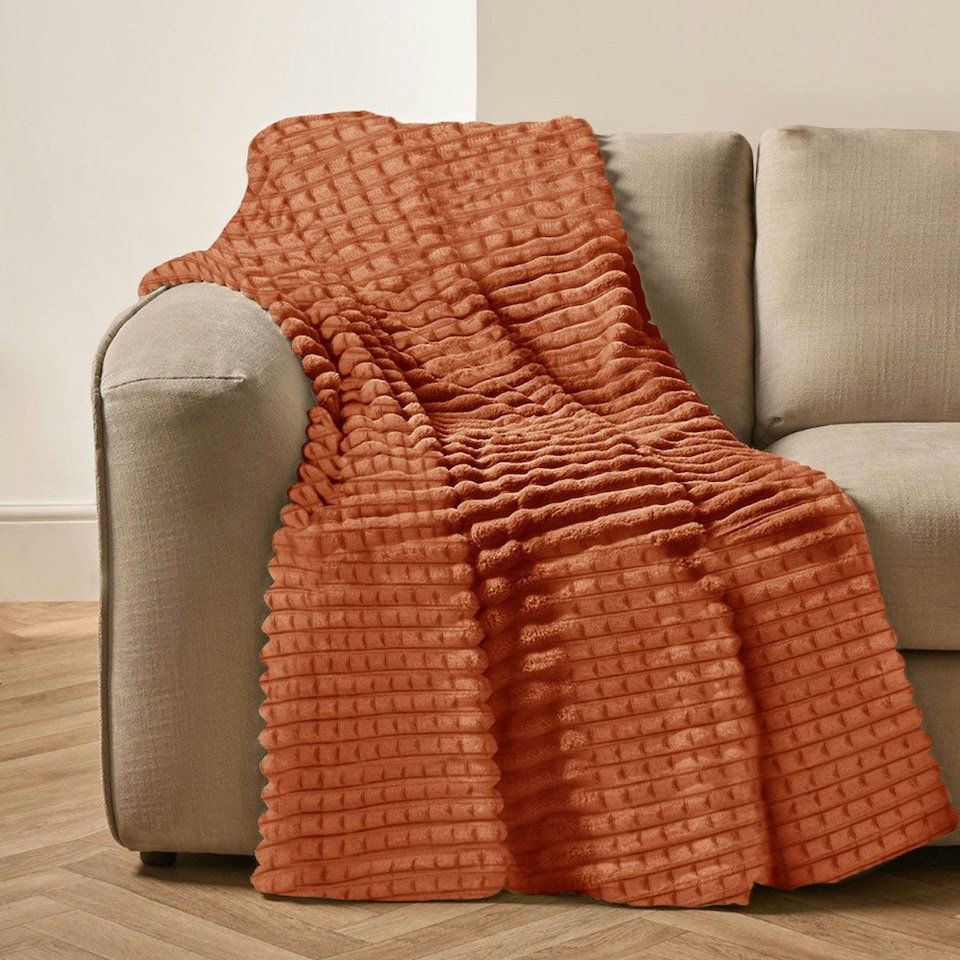 image 1 of Velosso Chunky Cord Waffle Plush Heavy Blanket - 200cm x 240cm Green | Olive