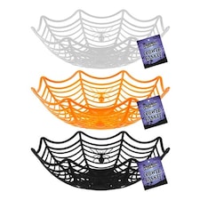 Assorted Halloween Cobweb Reusable Snack Baskets 27cm
