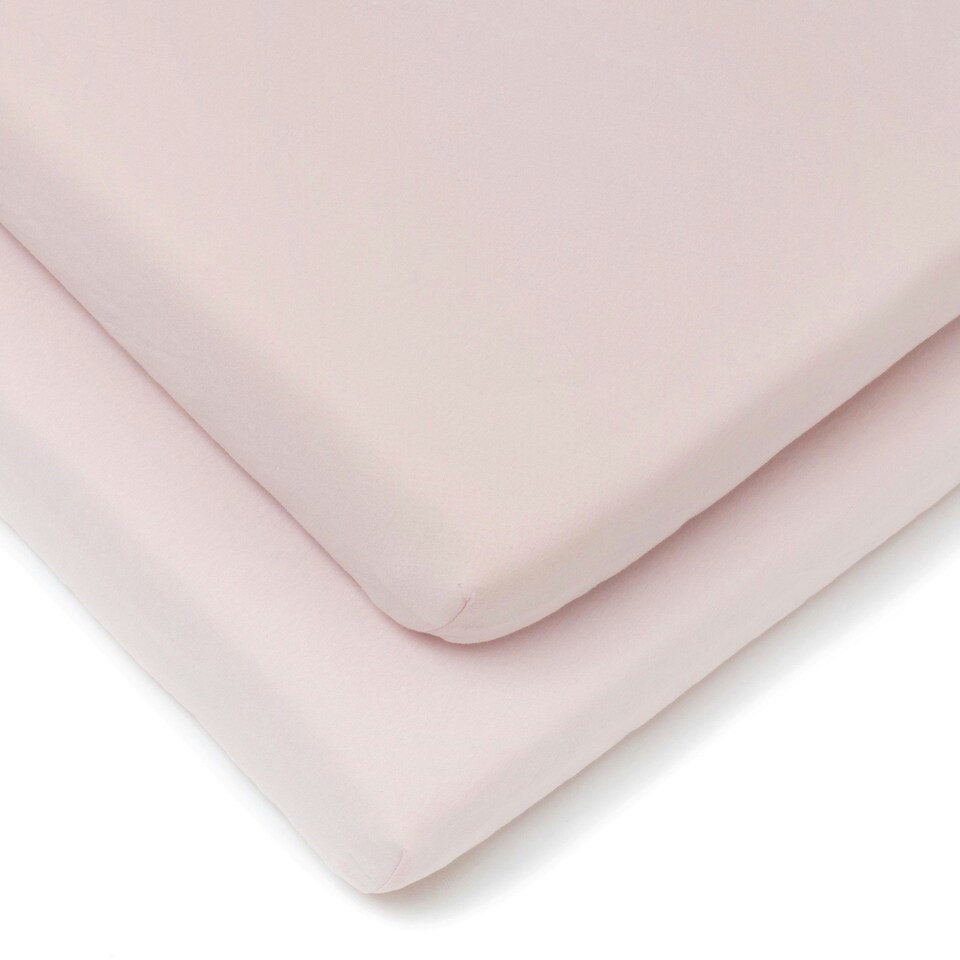 image 1 of Clair de Lune 2 Pack Cot Sheets - Pink