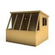 image 4 of Iceni 8 x 8 Feet Potting Shed Pre Hung Doors with Opening Glass Side Window Style A | Brown