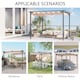 image 6 of Rattantree Outdoor Retractable Pergola Gazebo Metal Canopy 8ft x 8ft