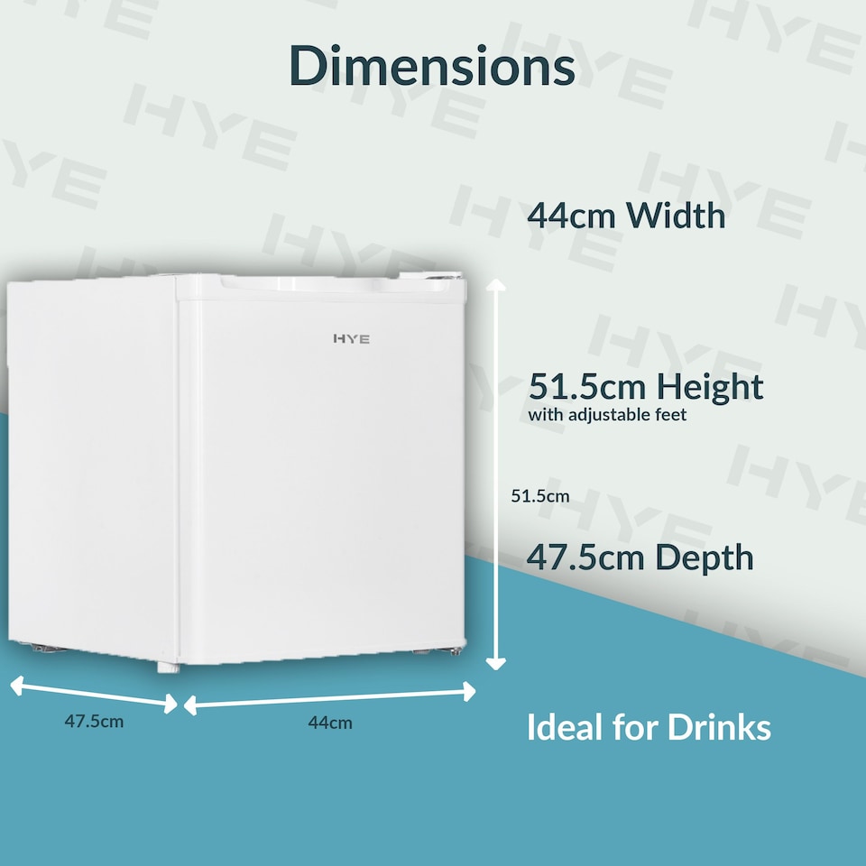 image 1 of HYE Mini Fridge 40 Litre Table Top Fridge - White RF01MBF40W01 | White