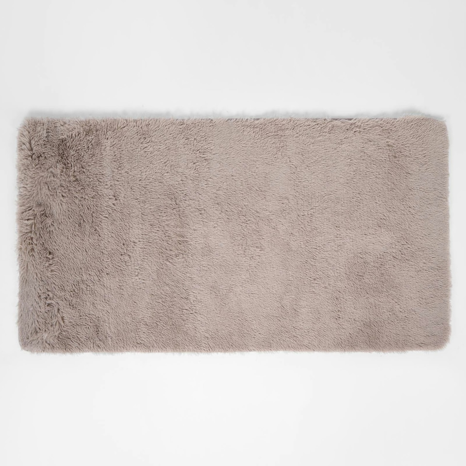 image 1 of OHS Fluffy Anti-Slip Plain Shaggy Floor Mat Rug, 160x230cm - Natural