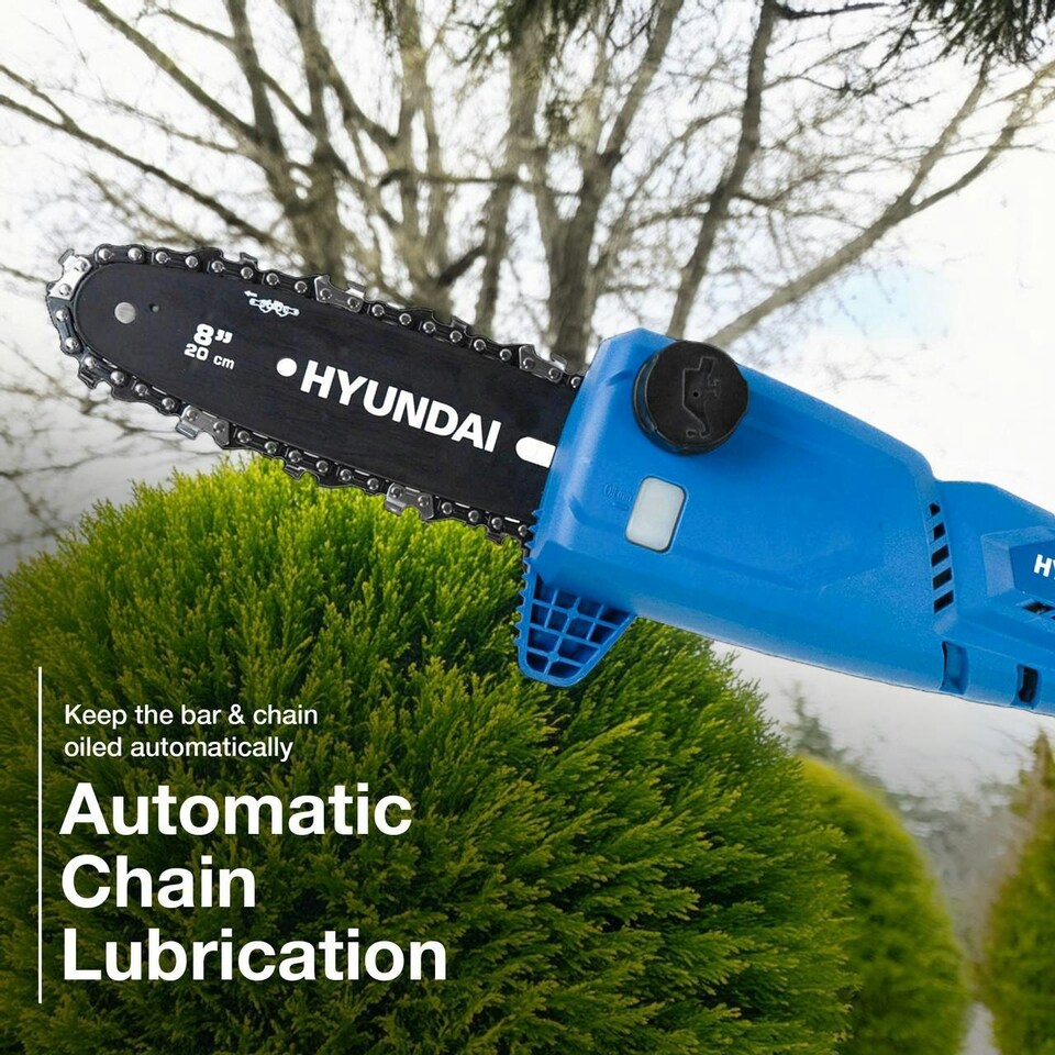 image 1 of Hyundai 20V Cordless Pole Saw, 2Ah Battery and Charger, Lightweight and Telescopic reach | HY20CPS