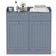 image 1 of COSTWAY Double Tilt-Out Laundry Hamper Cabinet Grey