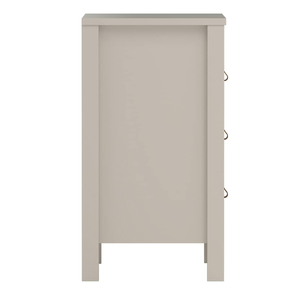 image 1 of Barcelona Bedside Table 3 Drawers in Cashmere N/A