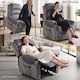 image 3 of HOMCOM Power Lift Recliner Chair with Vibration and Heat, Wood Grip
