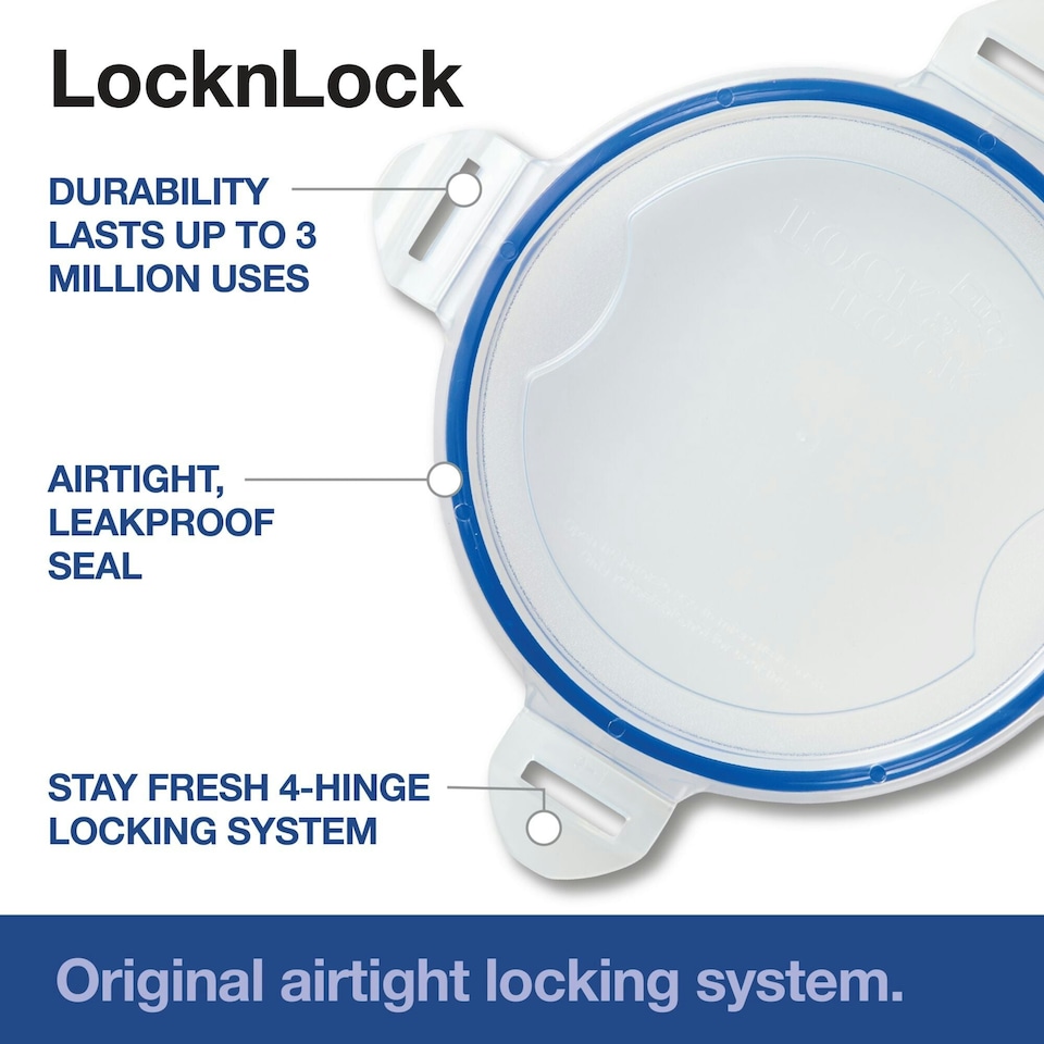 image 1 of LocknLock Round Food Containers with Lids, 5 x 700ml