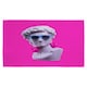 image 1 of Plaster statue of David's head in blue sunglasses (Kitchen Towel)
