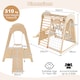 image 2 of COSTWAY 8-in-1 Indoor Jungle Gym Wooden Playground with Climbing Wall-Natural