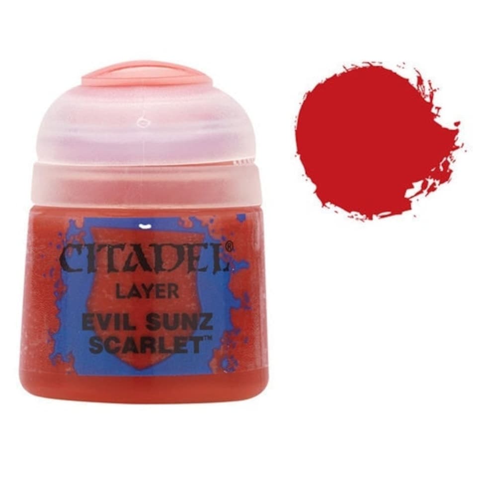 image 1 of Games Workshop Citadel Colour Layer: Evil Sunz Scarlet (12ml) Paint