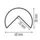 image 3 of Durable Adhesive Warning Corner Impact Protection Profiles C25R | 1 Metre