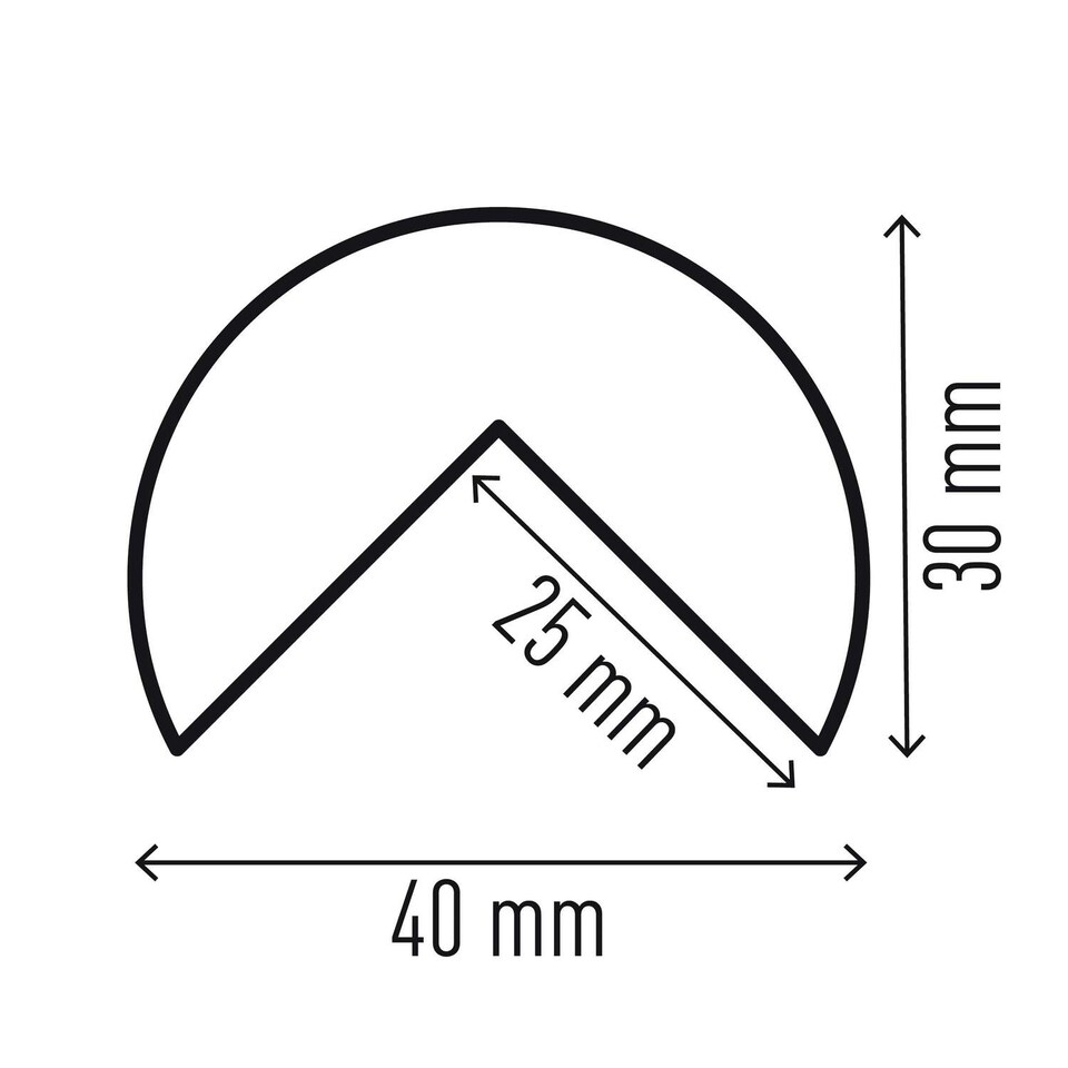 image 1 of Durable Adhesive Warning Corner Impact Protection Profiles C25R | 1 Metre