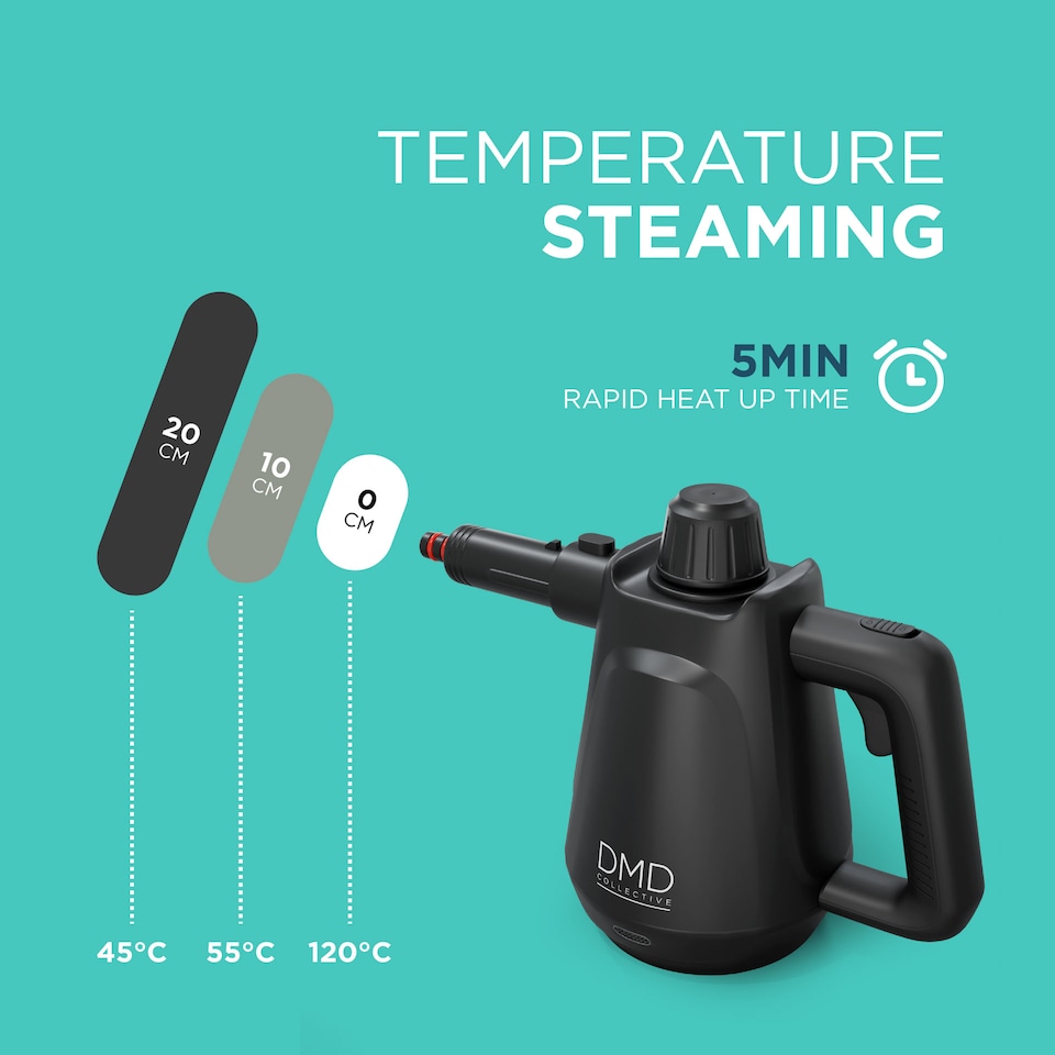 image 1 of DMD 9-Piece Handheld Steam Cleaner Kit, 450ml Water Tank