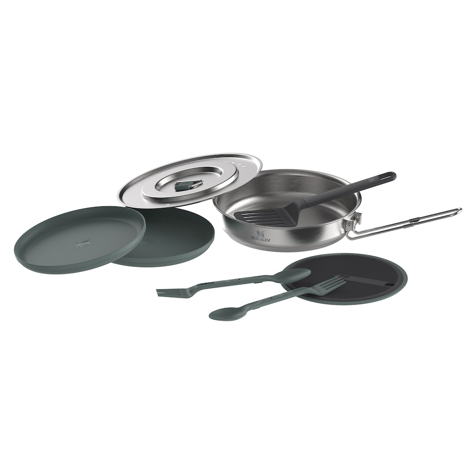 image 1 of Wildfare Core Fry Pan Cookset for Camping | Grey | Silver