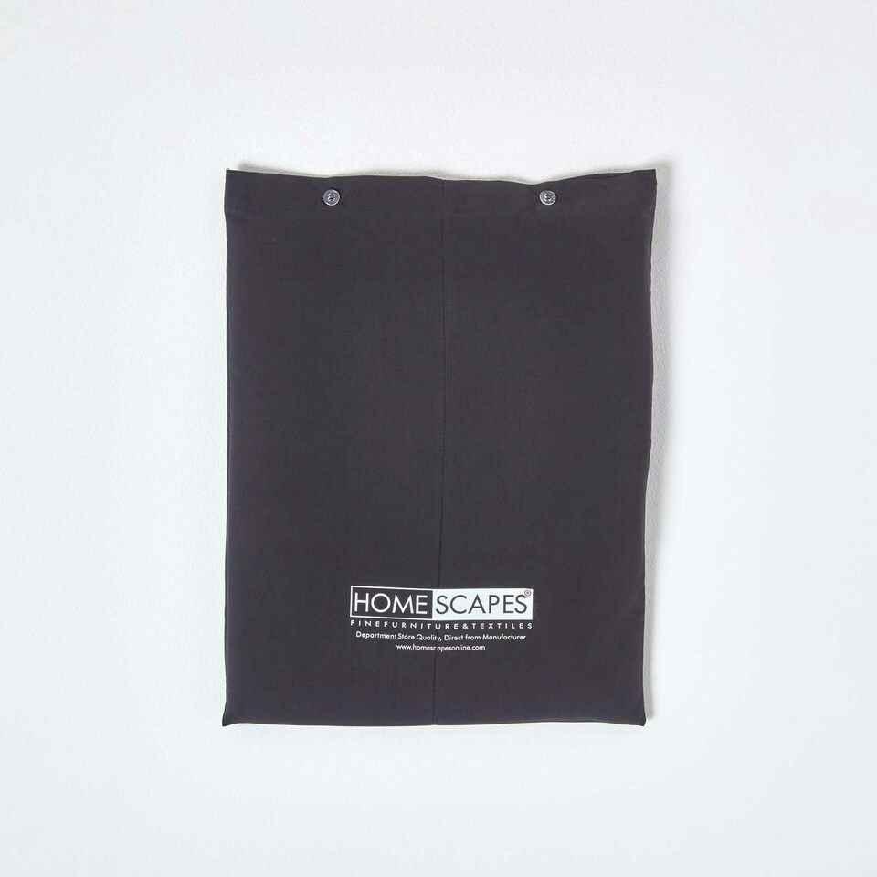 image 1 of Homescapes Black Egyptian Cotton Flat Sheet 200 TC, Single Black | Single