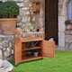image 2 of Outsunny 2 In 1 Potting Bench Table w/ Storage Cabinet and Galvanized Table Top
