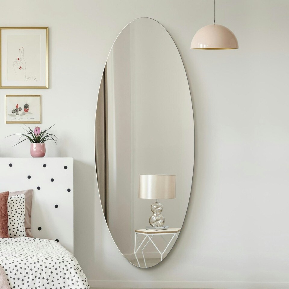 image 1 of The Ovale - Frameless Oval Wall Mirror 71" X 28" (180x70CM) N/A