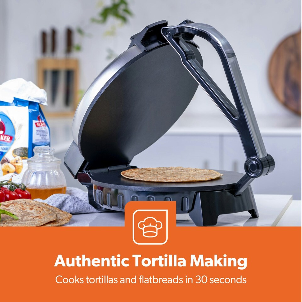 image 1 of GEEPAS 1200W Mexican Style Tortilla Press