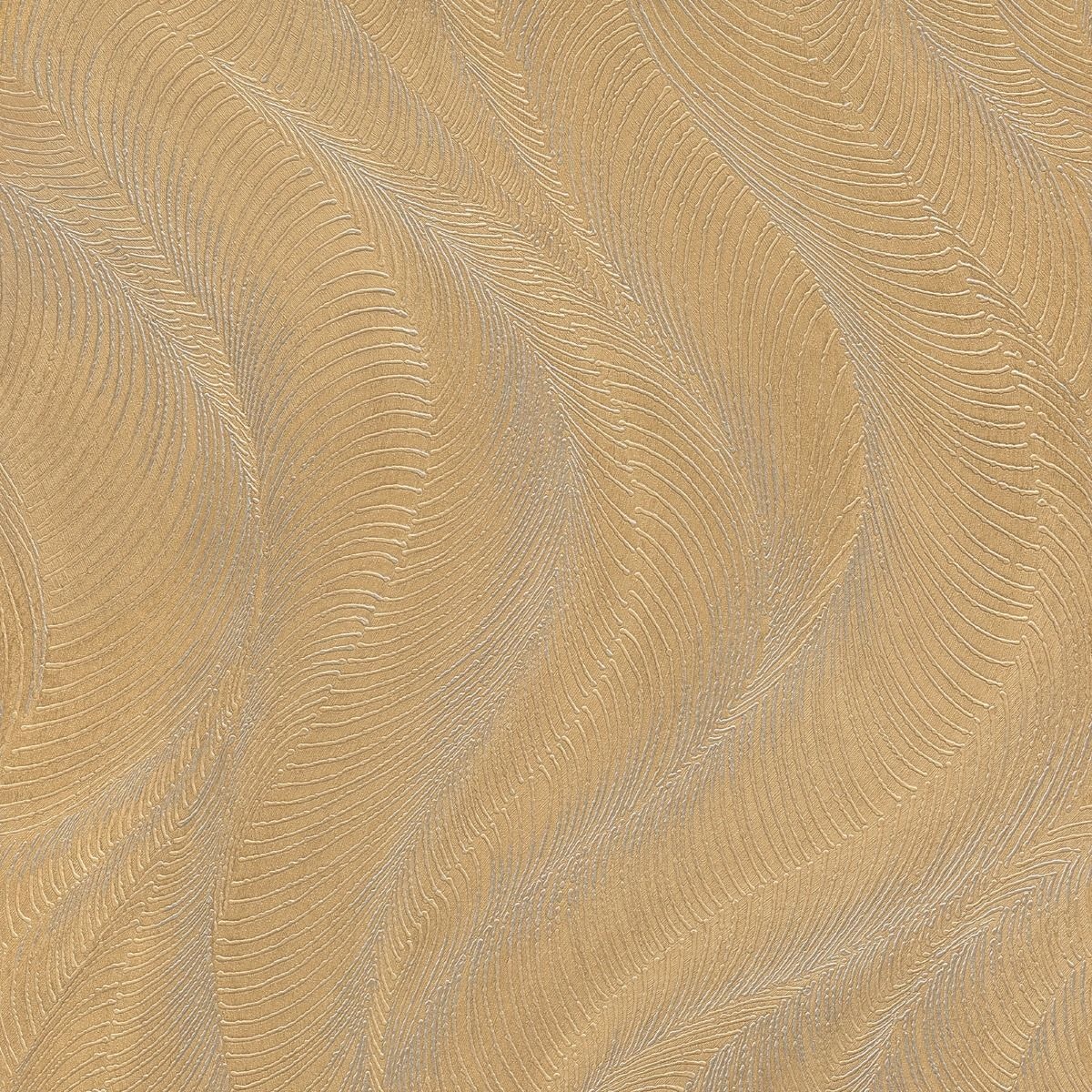 Rasch Opulenza Wave Wallpaper Gold Gold Metallic 1