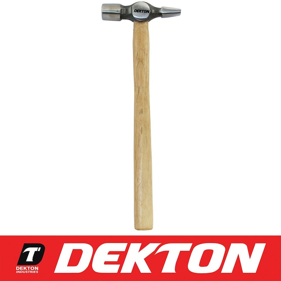 image 1 of Dekton Cross Pein Hammer 20mm With Wooden Handle Lightweight Steel Head