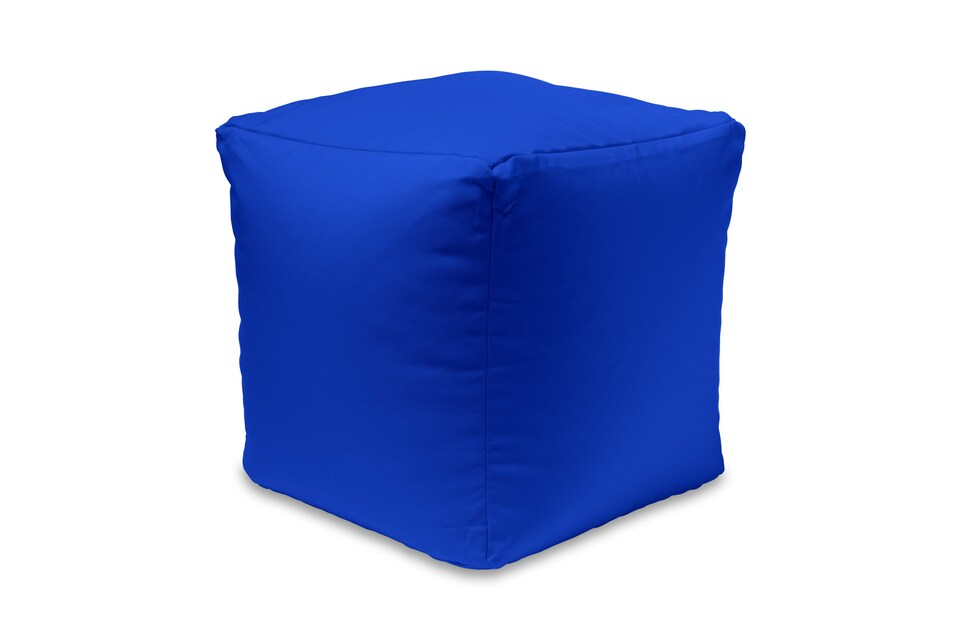 image 1 of Waterproof Cube Indoor Outdoor Bean Bag Foot Stool Pouffe | Blue