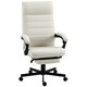 image 1 of Vinsetto High-Back Home Office Chair with Adjustable Height and Footrest, White