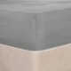 image 1 of OHS Soft Plain Fitted Bed 25cm Deep Elasticated Sheet, Double - Silver
