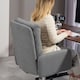 image 8 of HOMCOM Home Office Chair, Upholstered Sherpa Fleece Desk Chair with Height Adjustable, Tilt Function and 360 Swivel Wheels for Home Office and Study Room, Grey | Grey