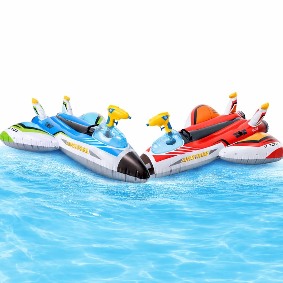 image 1 of Water Gun Plane Ride-On Pool Toy Pack Of 2 - Multicoloured | Multi