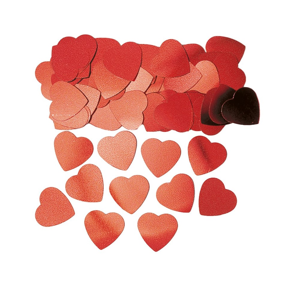 image 1 of Amscan Jumbo Hearts Confetti - Red - One Size