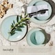 image 5 of Dinner Set Mare in Glazed Stoneware for 6 People, Microwave- and Dishwasher-Safe | Green | mint | 1