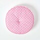 image 3 of Homescapes Pink Polka Dots & Stripes Round Floor Cushion