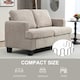 image 5 of HOMCOM 138 cm Chenille Fabric Loveseat Sofa with S-springs, Light Brown Cream