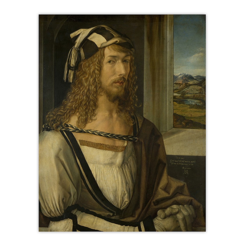 image 1 of Self Portrait Young Artist Albrecht Durer Wall Art Poster Print 12X16"