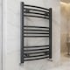 image 6 of Balterley Contemporary Heated Vertical Towel Rail with Curved Rails, 1051 BTU Bathroom Radiator | Grey | Anthracite | 1