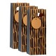 image 1 of Multipack of 3 Bottle Gift Bags | Party Bags for Presents | Birthdays/Thank You | For Him/Her/Friend | Eco Block Print Design Brown