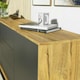 image 2 of Sideboard 140cm Oak Body with Black Drawer and Door Fronts Multi