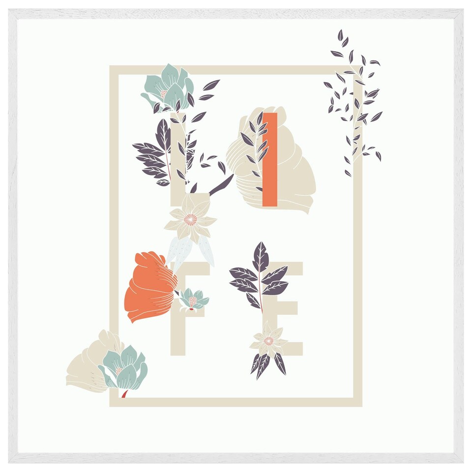 image 1 of Life & flowers (Picture Frame) White | XS