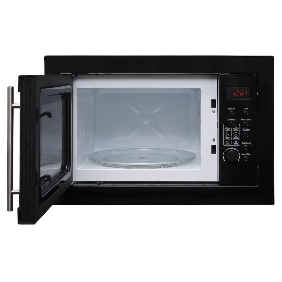 image 1 of SIA BIM25BL Black 25L Integrated Built in 900W Digital Timer Microwave Oven