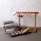 image 2 of 4pc Pasta Making Set with Deluxe Double Cutter Pasta Machine, Pasta Drying Stand, Ravioli Mould and Rolling Pin