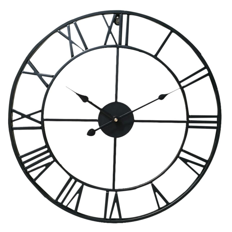 image 1 of Living and Home Vintage Wall Clock with Roman Numerals for Home Decor