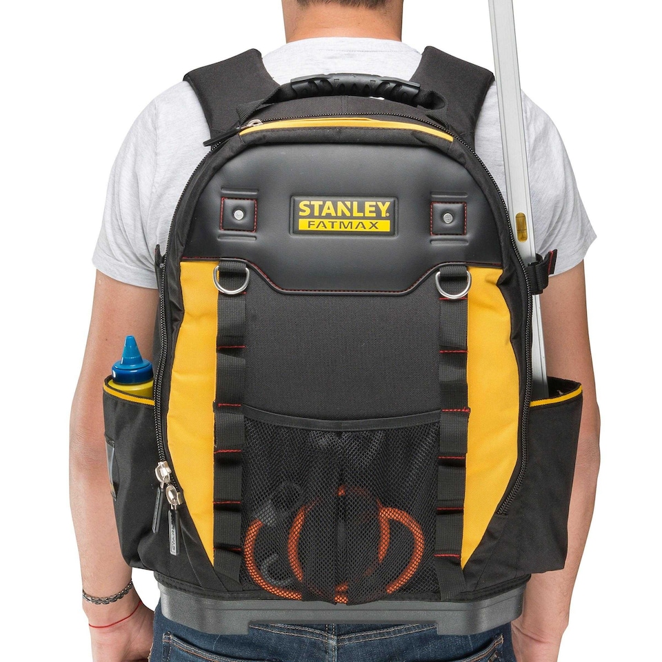 image 1 of Stanley Fatmax Heavy Duty Backpack | Black | Black/Yellow | 360mm x 460mm x 270mm | 1