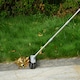 image 2 of Heavy Duty Stainless Steel Broom with Handle Outdoor Garden Hard Bristle Brush