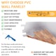 image 4 of NOVECRAFTO Brick Effect 3D Wall Panels (96cm x 48cm) DIY Decorative PVC Plastic Cladding Panels