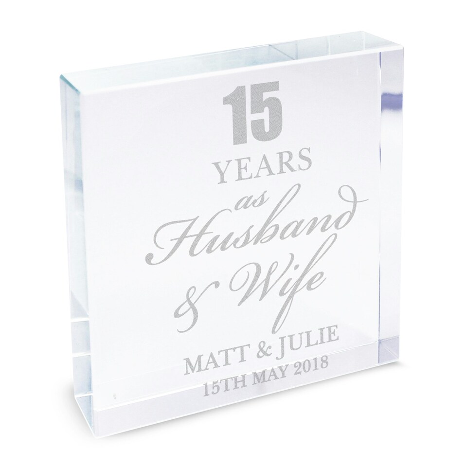 image 1 of Personalised Anniversary Crystal Token Clear | One Size