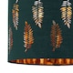 image 5 of Set of 2 Tuscan - White Ceramic Lamps with Dark Green Fern Shade | White | Green | Medium | 2
