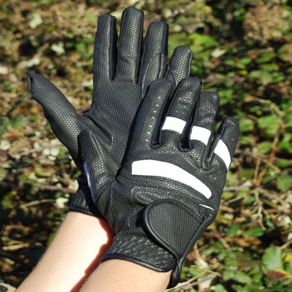 image 1 of Rhinegold Pro Riding Gloves Black | Size: Small
Colour: Black/Red