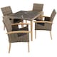image 1 of Garden Table and Chairs - Tarent dining table and 4 Rosarno chairs | Cream | nature | 93,50 x 93,50 x 75 cm | 1
