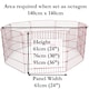 image 6 of Actiaspet Pink Metal Drop Pin Play Pen Available in 4 Different Sizes (Pink, Large, 8)